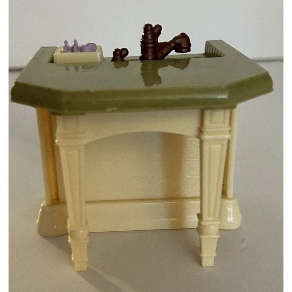 Fisher Price Loving Family Kitchen 2008 Refrigerator Sink Whistling Stove WORKS